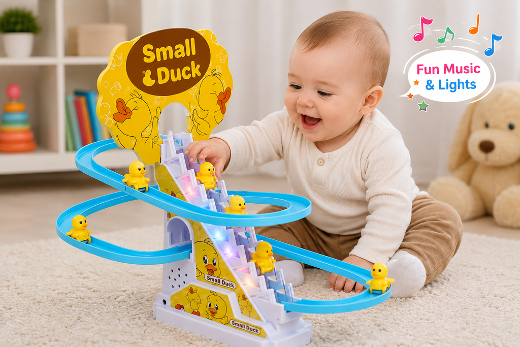 Small Duck Climbing Stairs Musical Toy