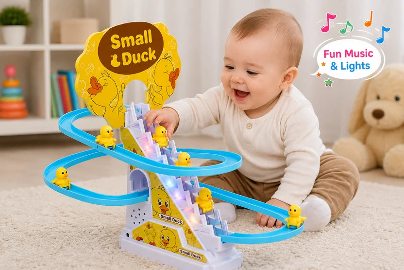 Small Duck Climbing Stairs Musical Toy