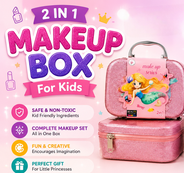 2 in 1 Mermaid Makeup Box Set for Kids
