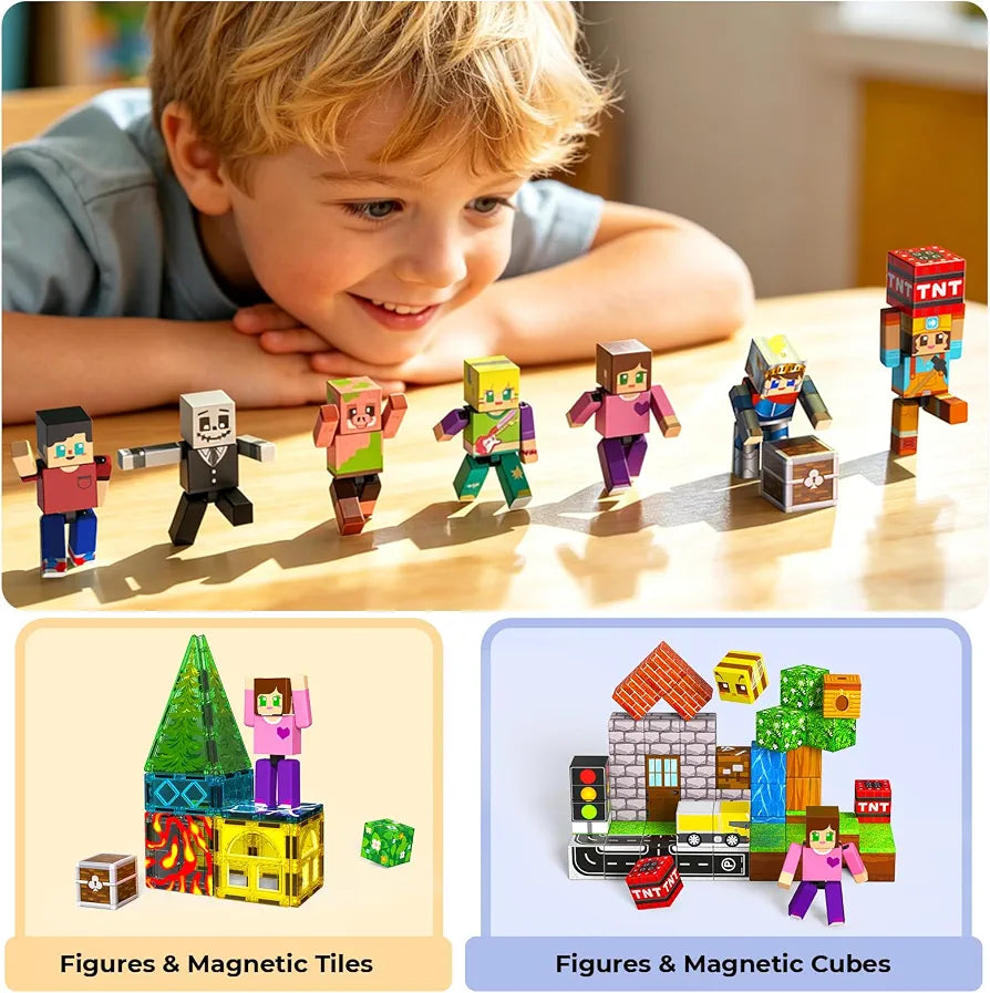 Minecraft Magnetic Action Figures Playset