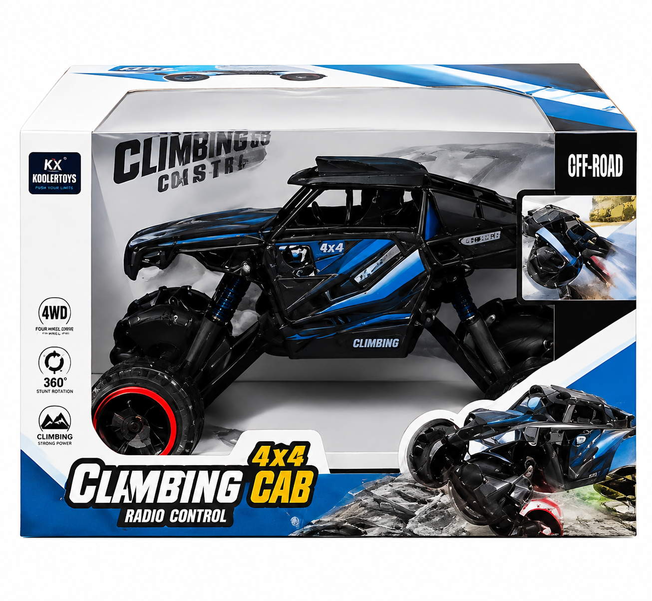 Off-Road Climbing RC Car with LED Lights & Spray