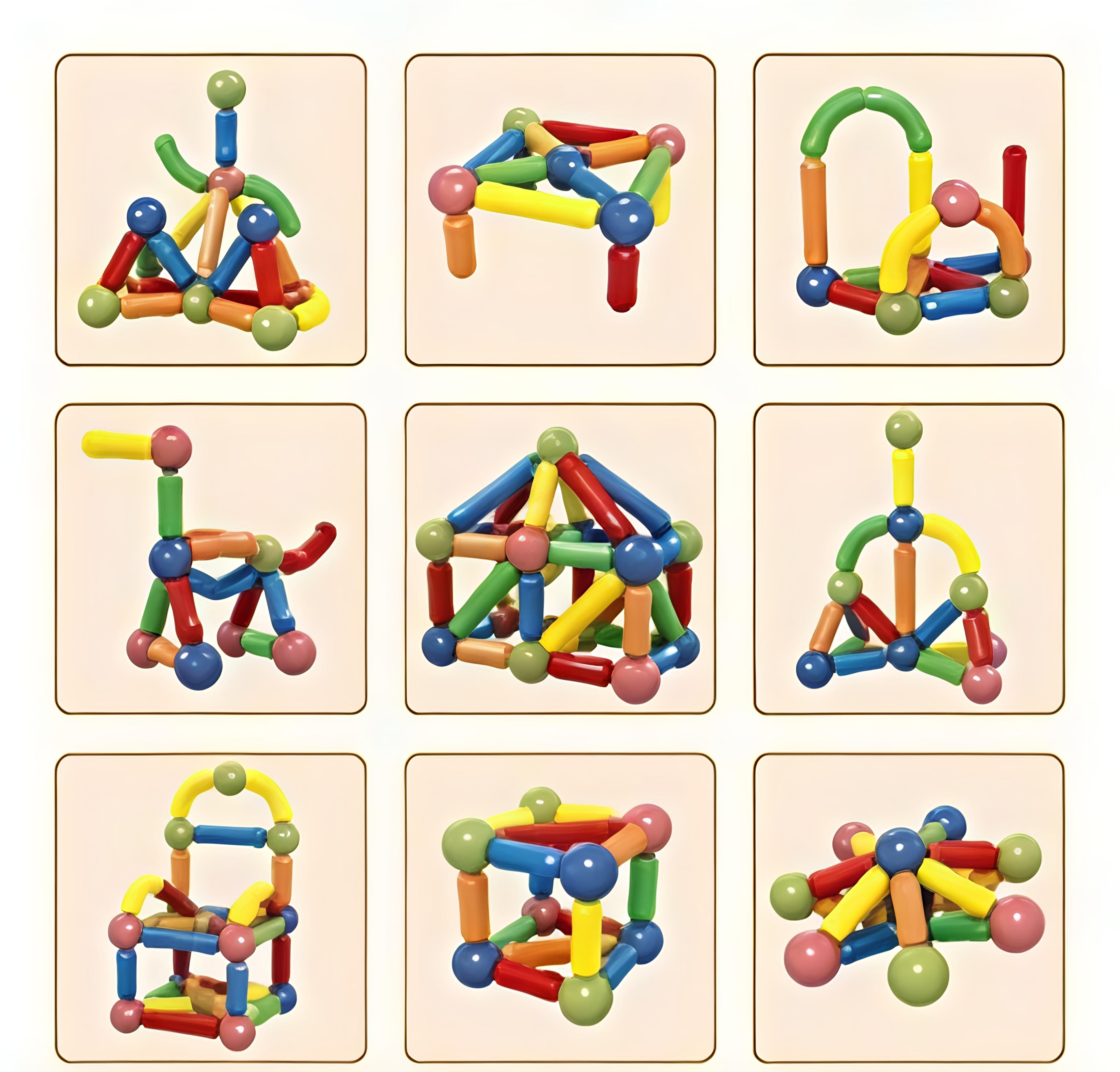 42 PCS Magnetic Building Sticks & Balls Construction Set