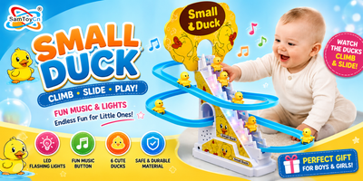 Small Duck Climbing Stairs Musical Toy