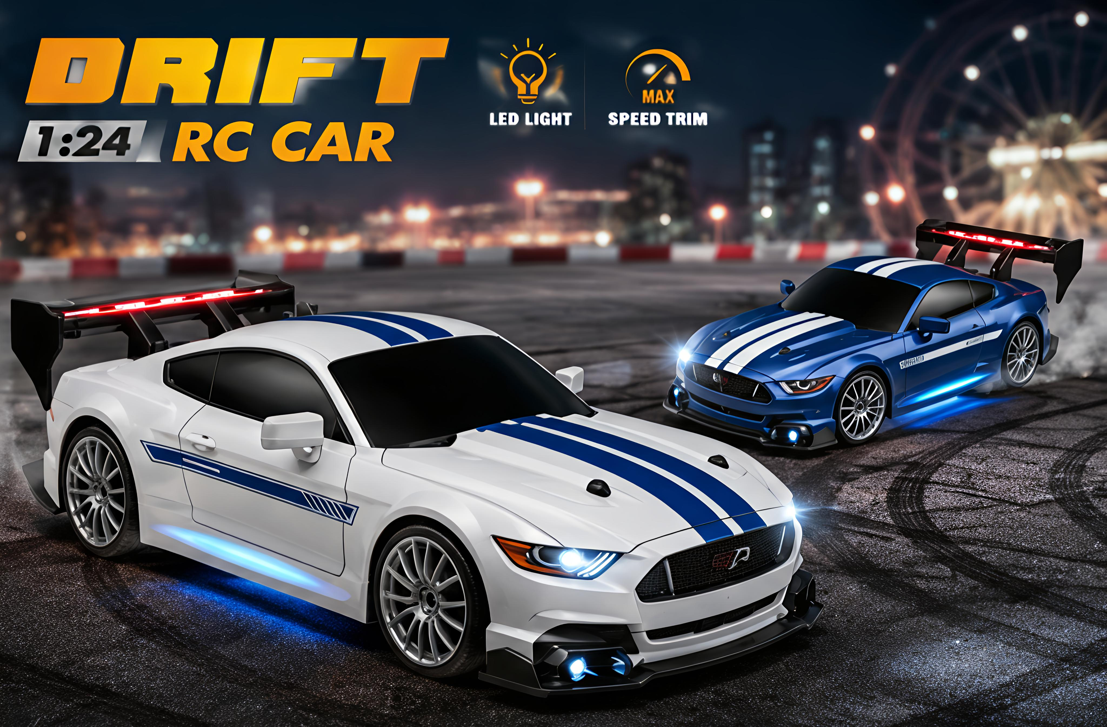 Drift Racing RC Car – 1:24 Scale with LED Light