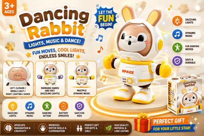 Dancing Rabbit Astronaut Toy – Walking & Dancing