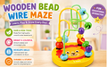 Wooden Bead Wire Maze Toy