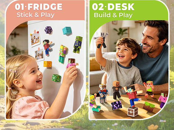 Minecraft Magnetic Action Figures Playset