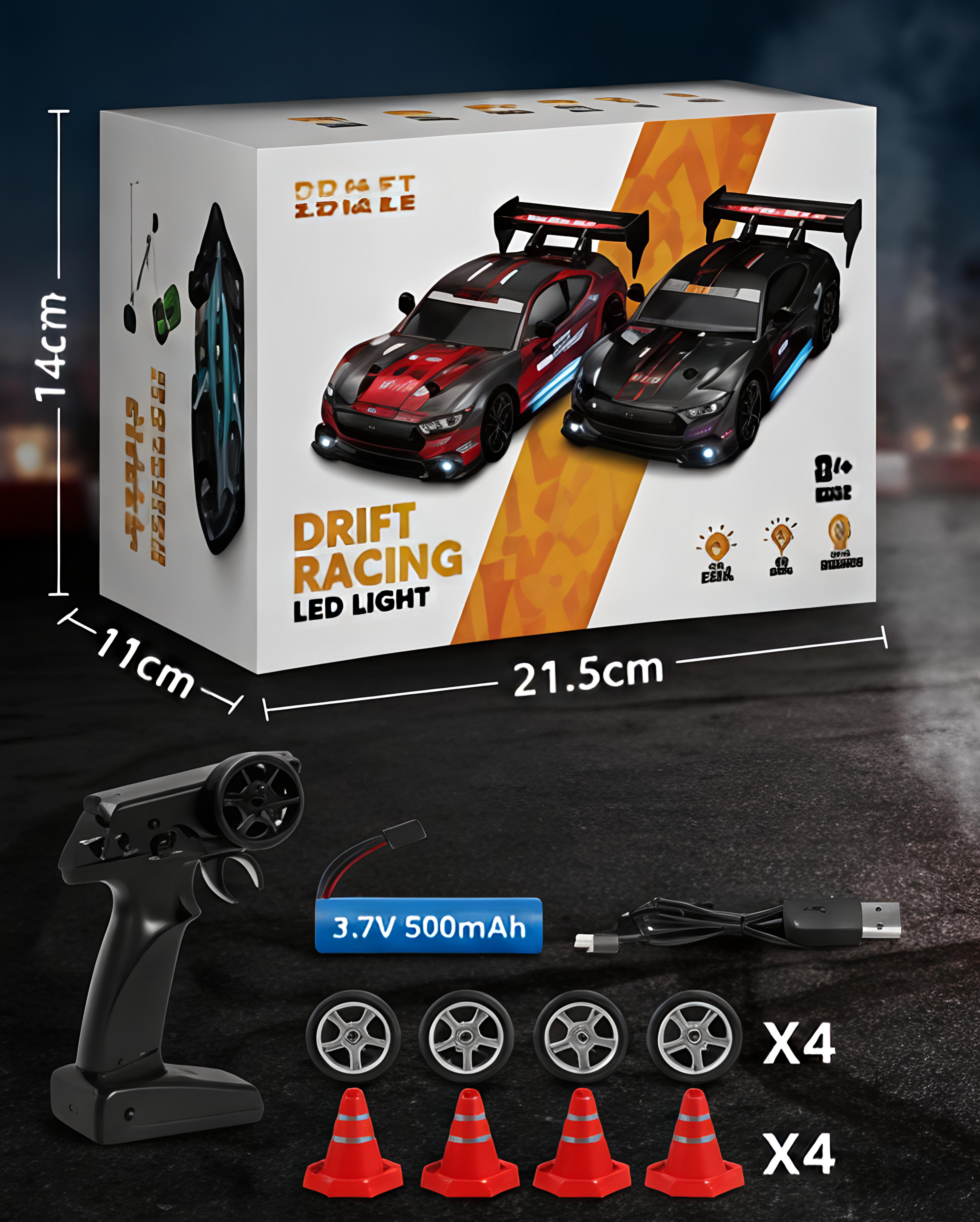 Drift Racing RC Car – 1:24 Scale with LED Light