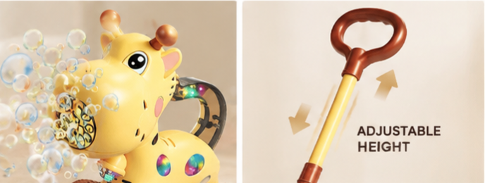 Bubble Push Giraffe Walker