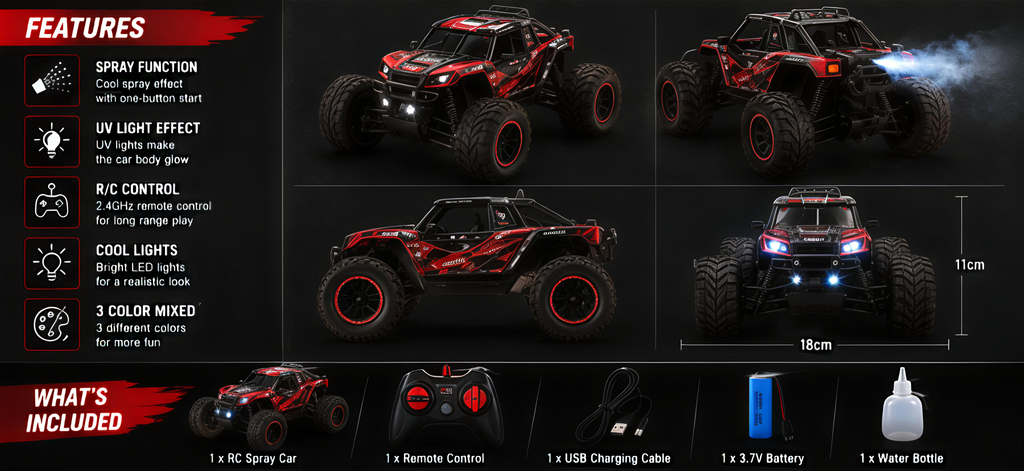 RC Off-Road Spray Buggy with UV Light