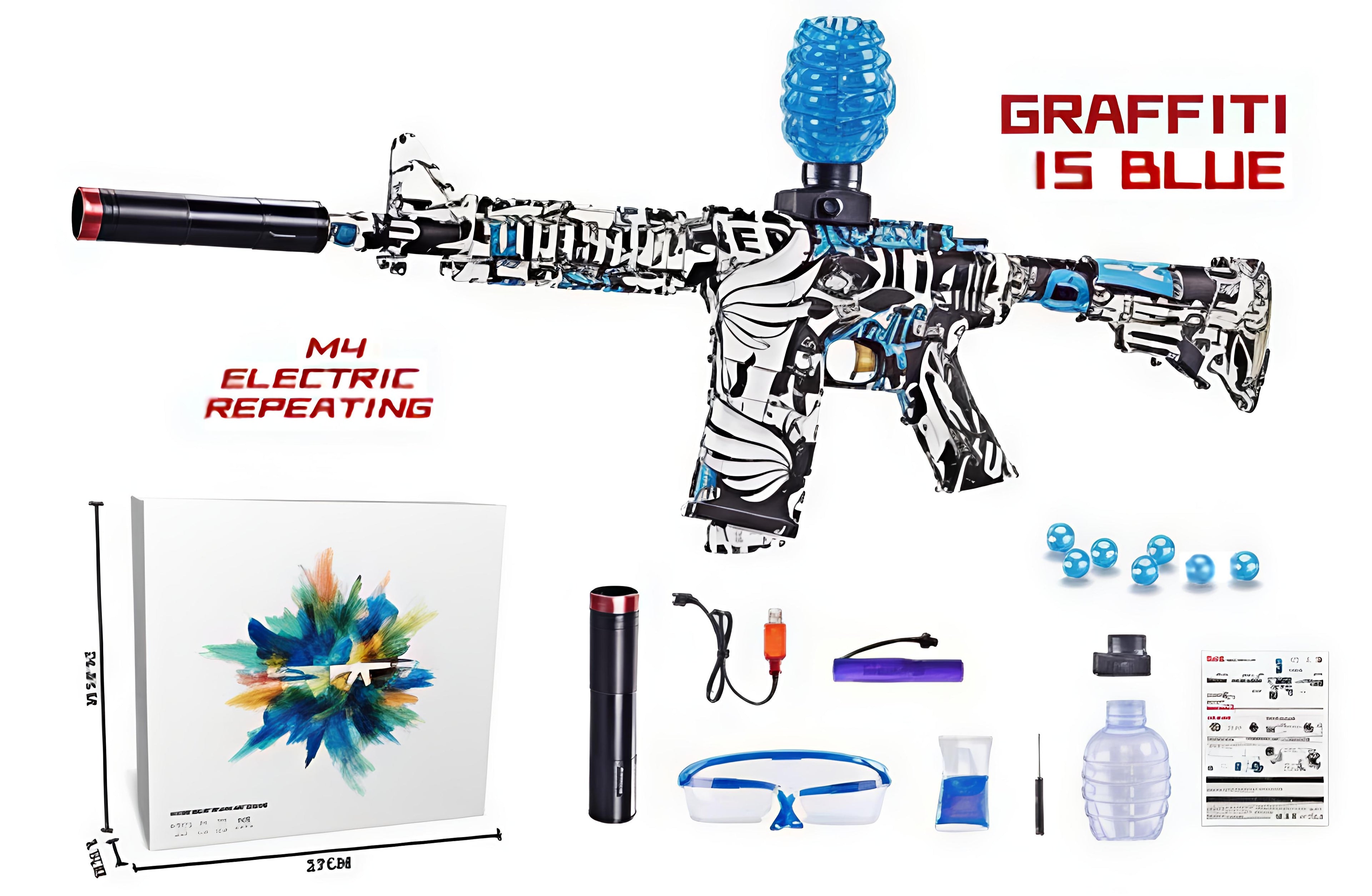 M4 Electric Gel Blaster Rifle – Graffiti Edition