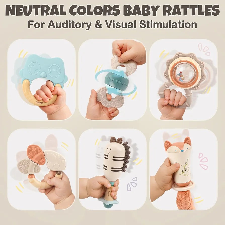 10-Piece Baby Rattle & Teether Set