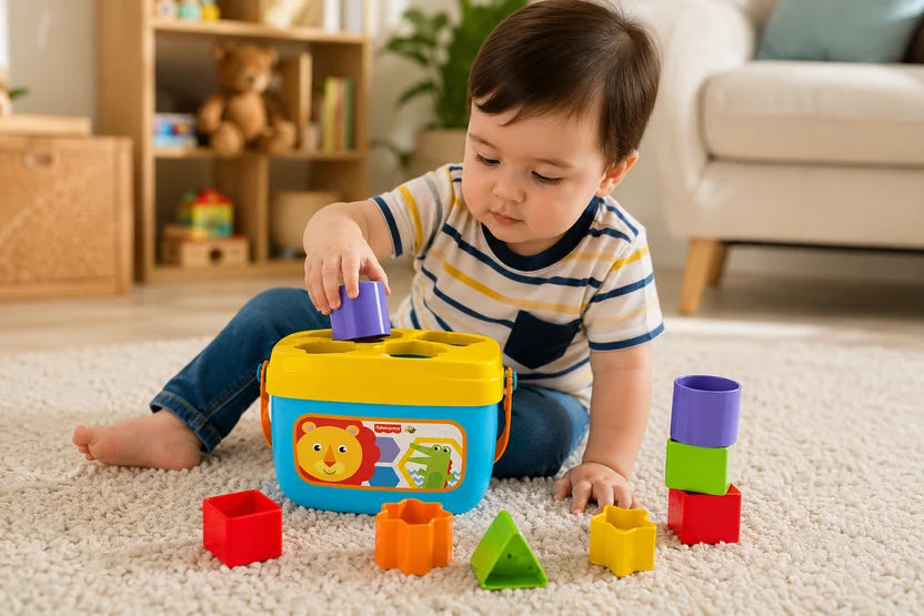 Colorful Shape Sorter Bucket Toy