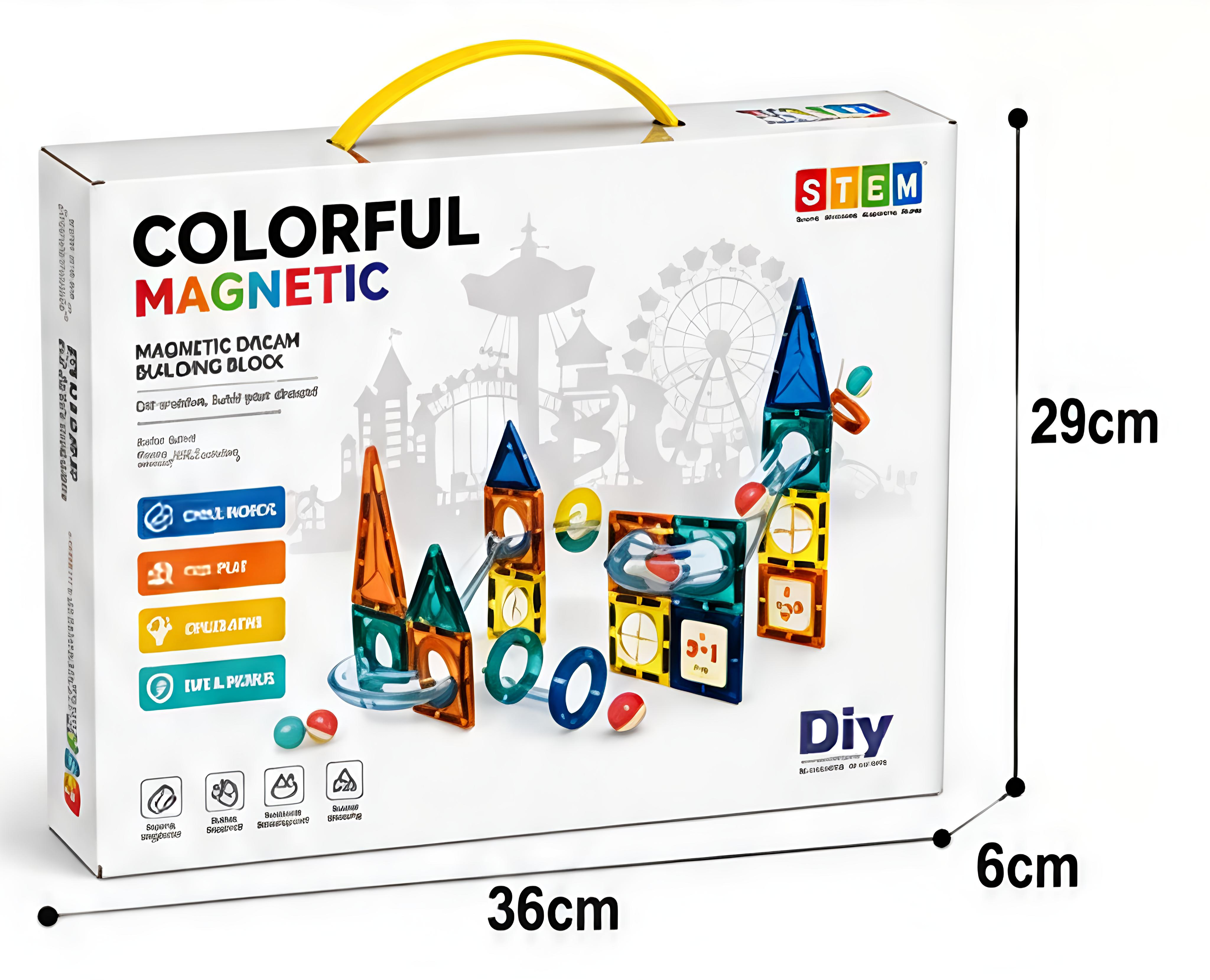 42-Piece Magnetic Building Blocks Set