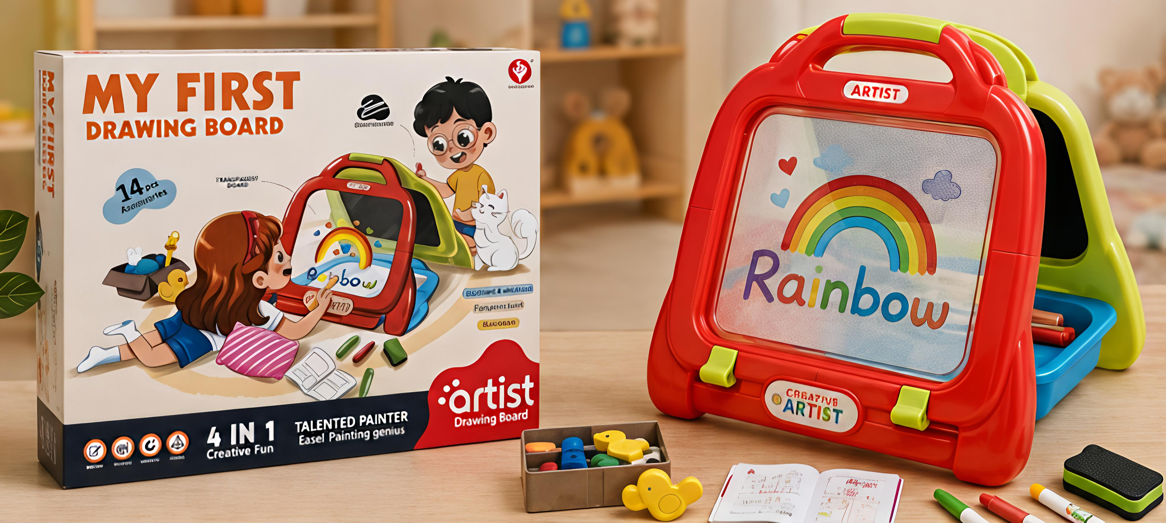 Creative Artist 4-in-1 Magnetic Drawing Easel