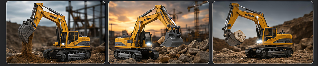 Die Cast Metal RC Excavator