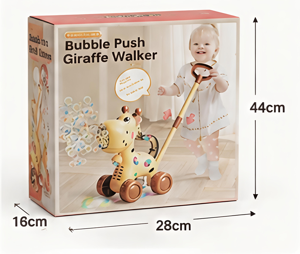 Bubble Push Giraffe Walker