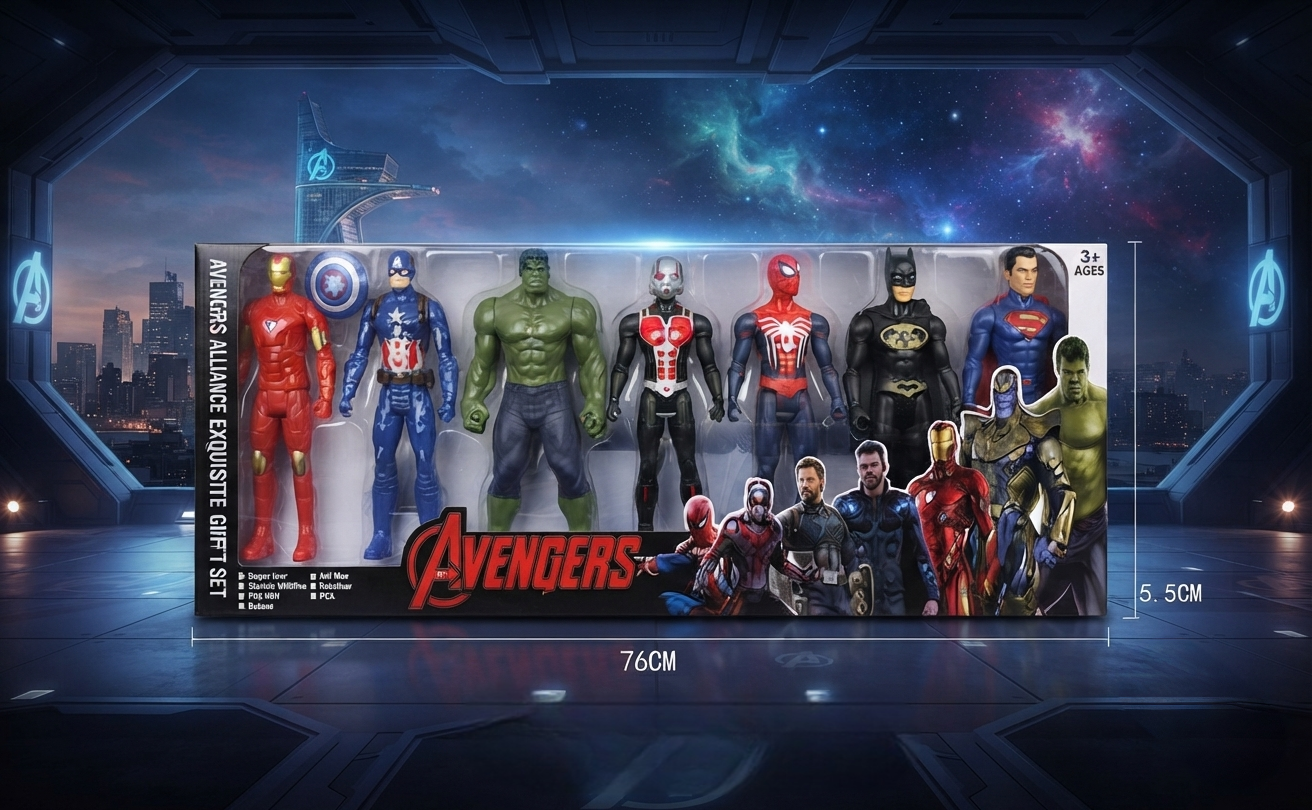 7-Piece Super Heroes Action Figure Gift Set